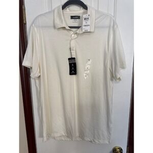 Alfani Stretch Polo Shirt Vanilla Ice Short Sleeve Casual XL‎